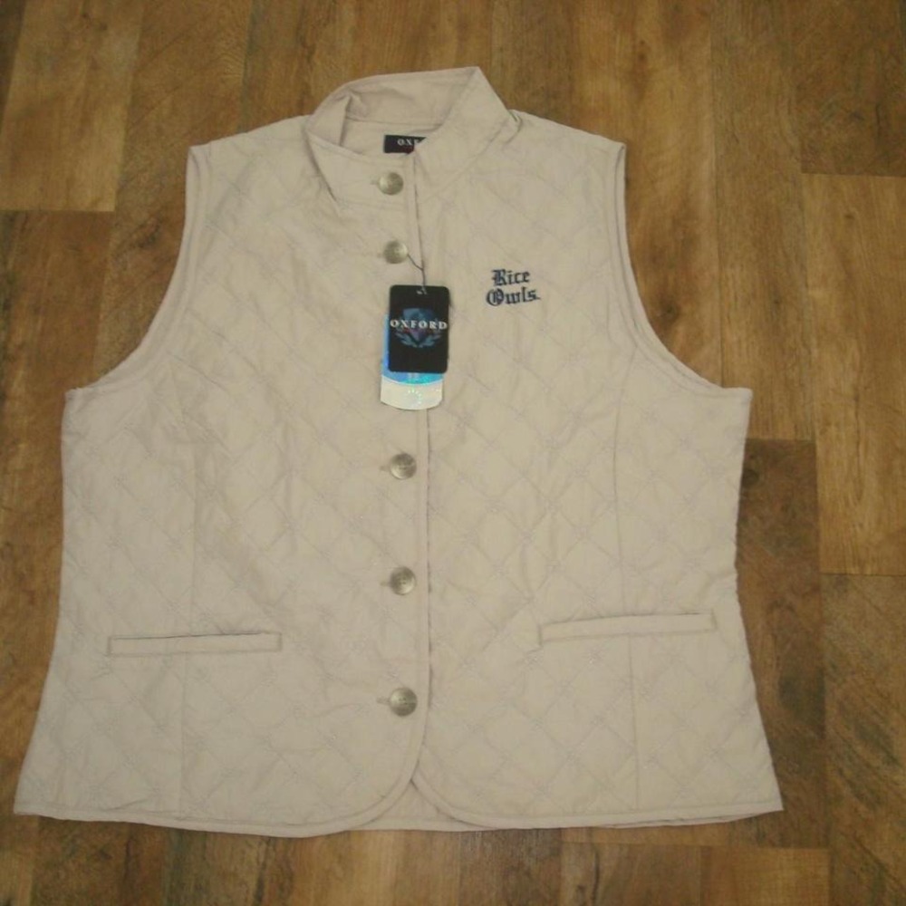 RICE OWLS VEST JACKET SKI NEW VINTAGE W